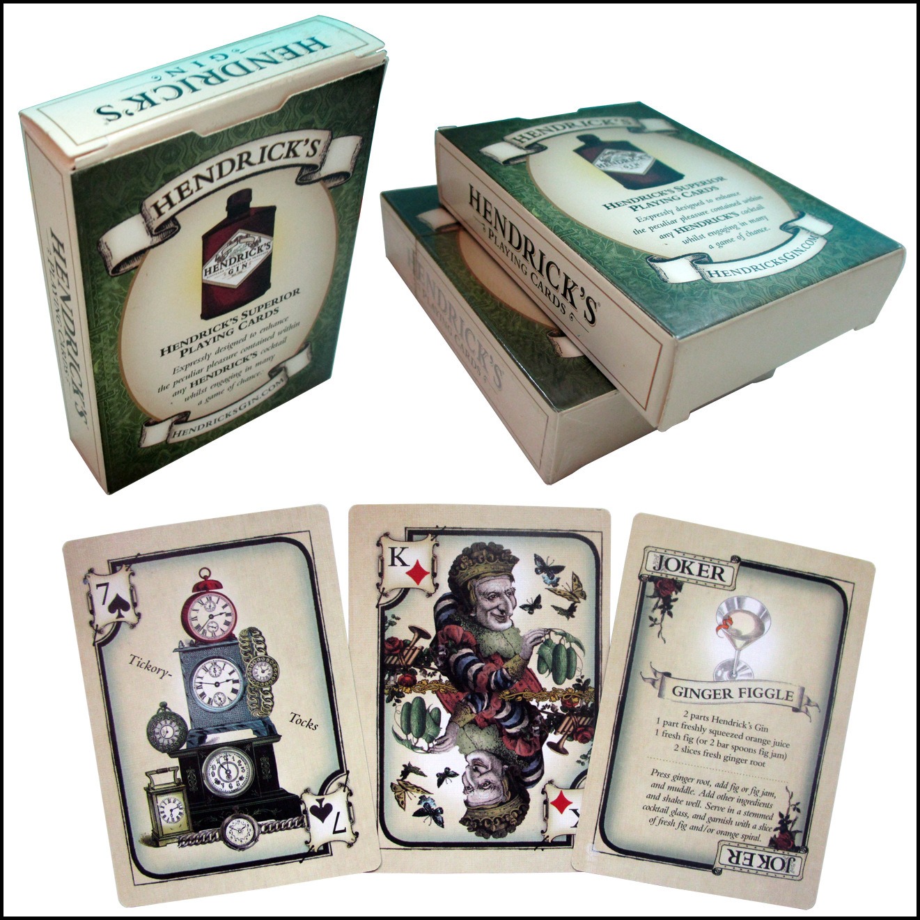 Cocktail Recipe Book - Полная колода из 52 карт Hendrick's