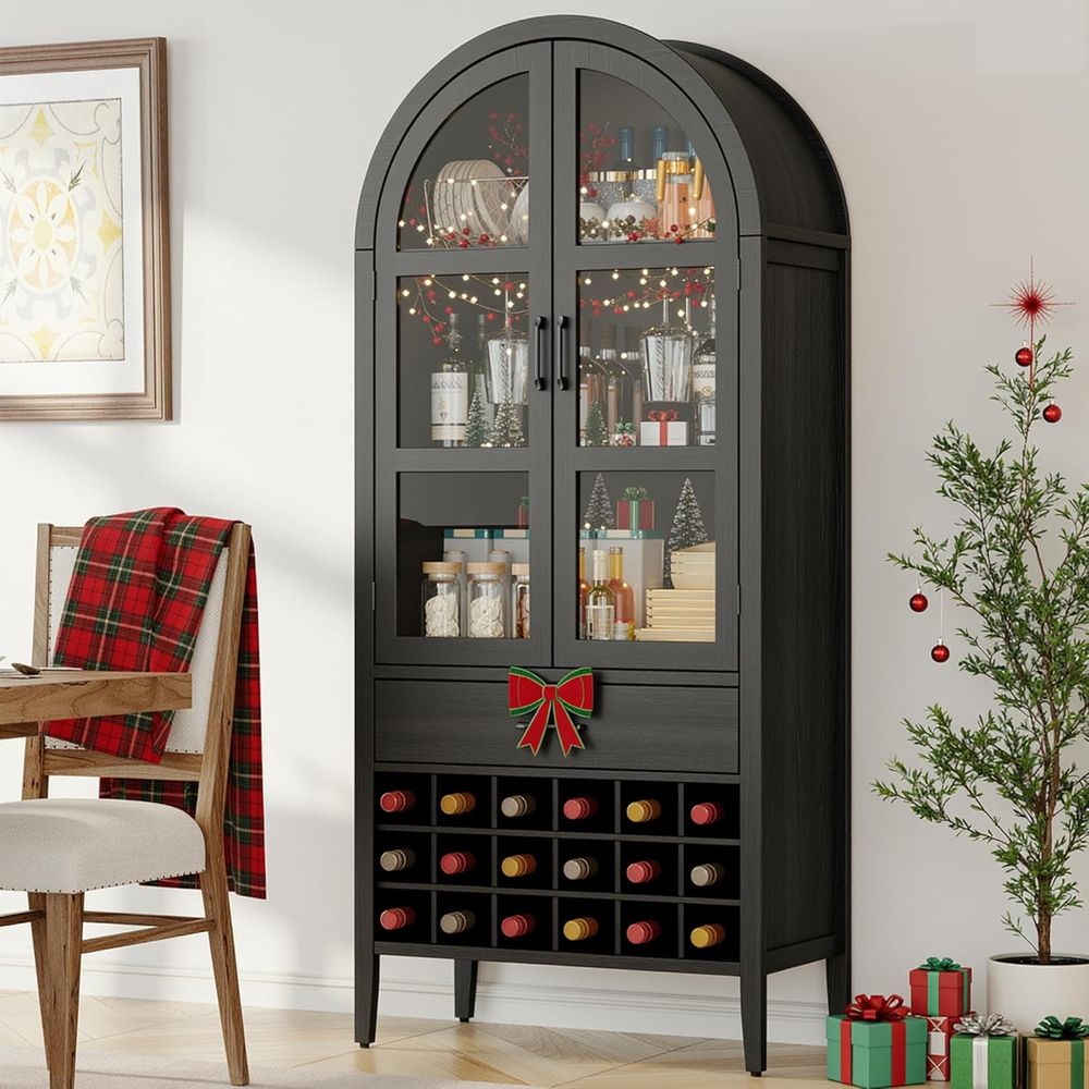 Home Bar Shelves - Винный барный шкаф высотой 71 дюйм