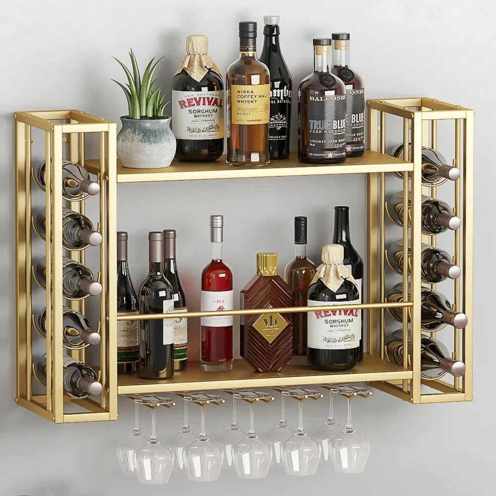 Home Bar Shelf - Настенная винная полка, настенная винная стойка