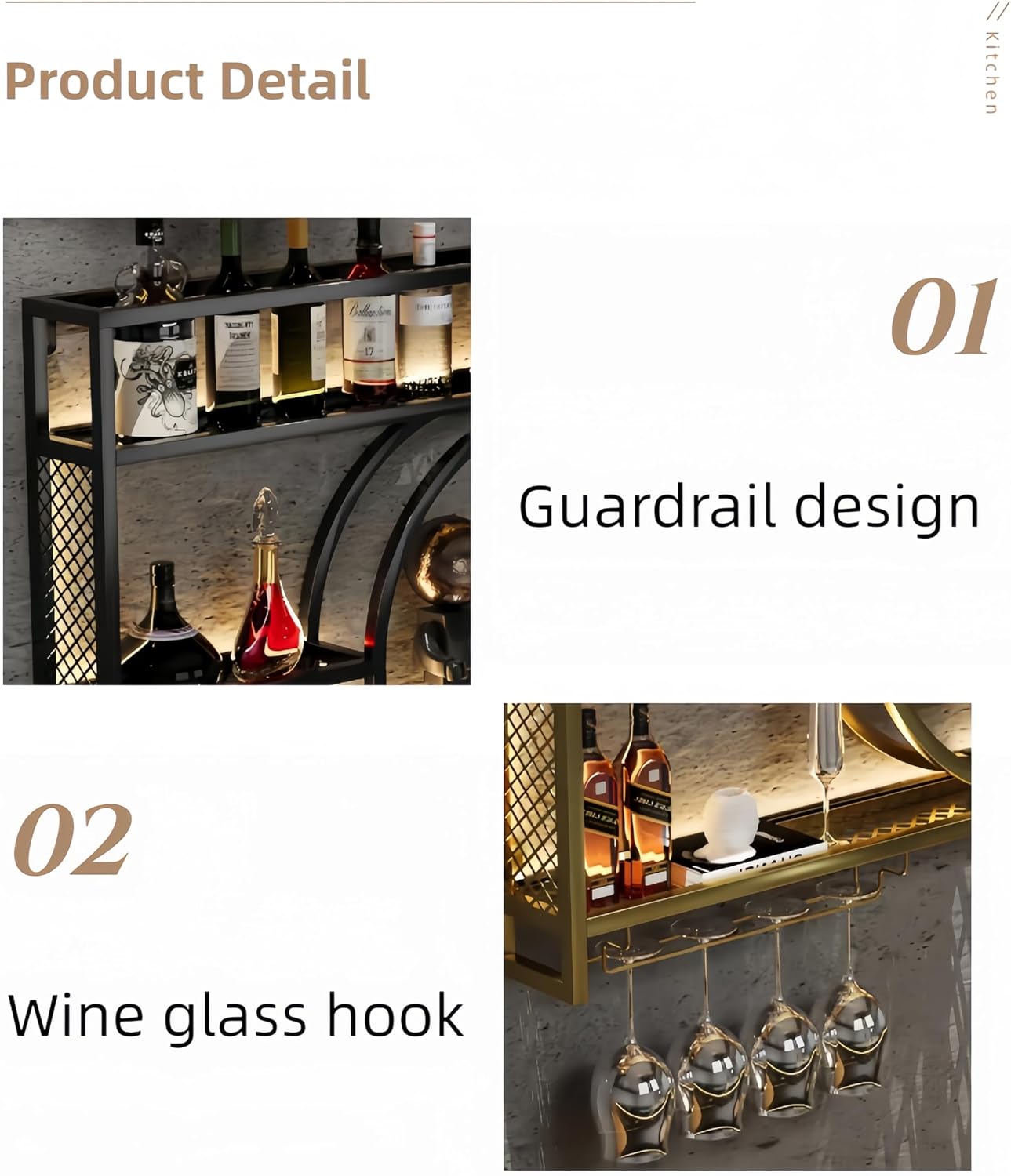 Настенная металлическая полка  – обзор и цена Home Bar Shelves